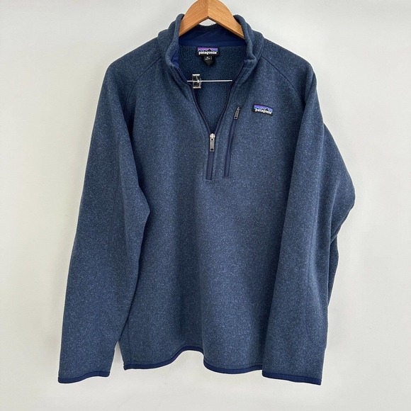 Patagonia Other - Patagonia Better Sweater Mens XL 1/4 Zip Fleece Jacket Pullover Blue Sweatshirt